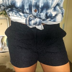 Cynthia Rowley Navy Lace Shorts